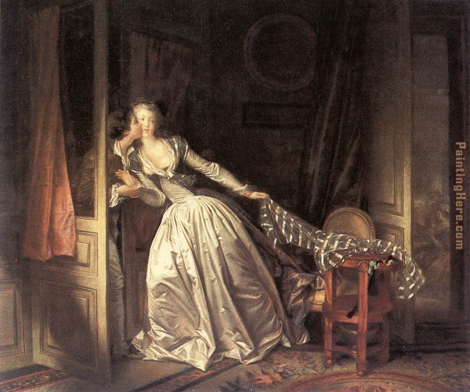 The Stolen Kiss painting - Jean Fragonard The Stolen Kiss art painting
